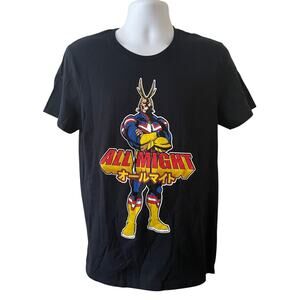 New My Hero Academia All Might Mens M Black Short Sleeve T-Shirt